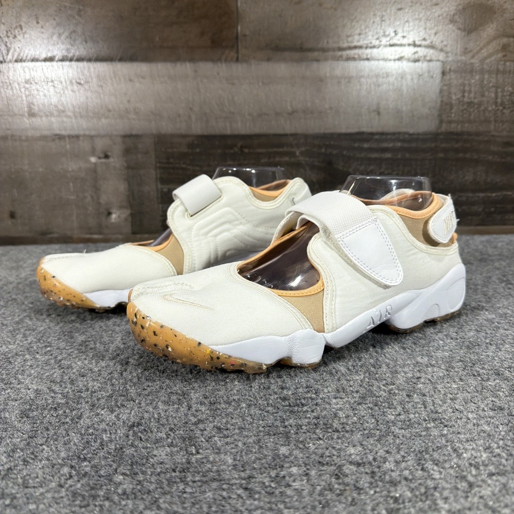 Nike Womens Air Rift White Hemp Orange Pearl White Size 12 EU 44.5